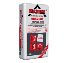 Master Super Клей для приклеювання та армування пінополістирольних та мінераловатних плит 25 кг