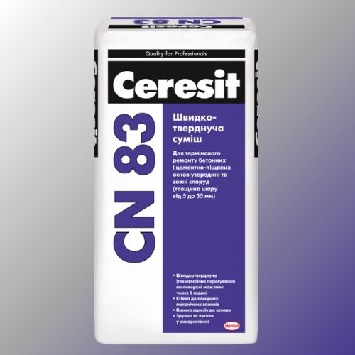 ремонтная смесь для бетона ceresit cn 83