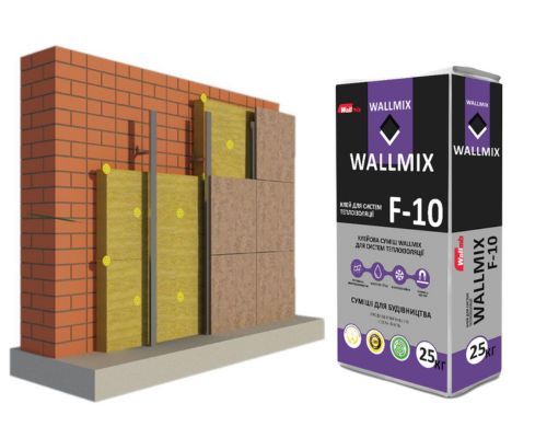 Приклеювання мінвати Wallmix F 10