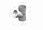 Тройник трубы водостока 67° RainWay 100 мм белый 0