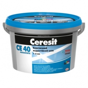 Затирка для плитки Ceresit CE 40 Aquastatic Светло-Серый, 2 кг
