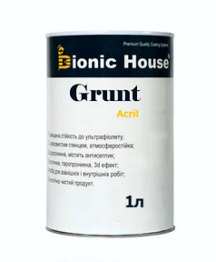 Bionic House (Бионик Хаус) Грунт-лак для дерева (акрилатная грунтовка) 1 л