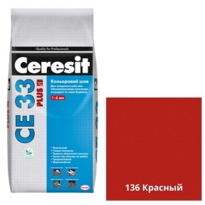 Затирка для плитки Ceresit CE 33 Plus Красный, 2кг
