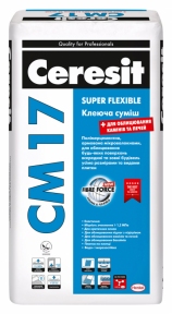 Ceresit СМ 17 Клеящая смесь Super Flexible, 25 кг