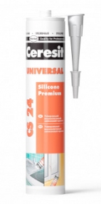 Герметик Ceresit CS 24 Универсальный силиконовый, Белый 280 мл