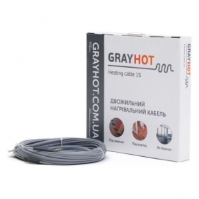 Двухжильный Нагревательный кабель GRAYHOT, 34м., 498 Вт