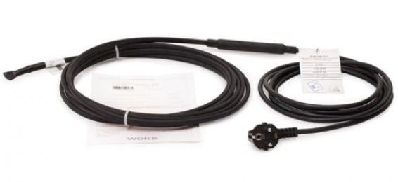 Саморегулюючий кабель Woks-SR 25 (з вилкою), 8м., 200Вт.