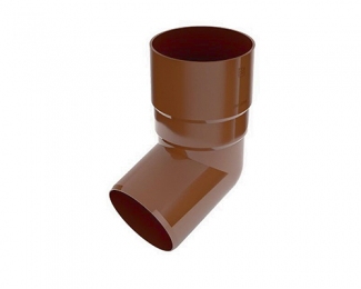 Колено водосточной трубы коричневое 67.5° INES 80 мм