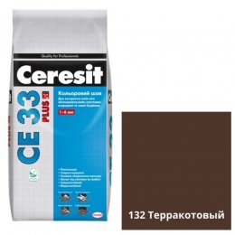 Затирка для плитки Ceresit CE 33 Plus Терракотовый, 2кг