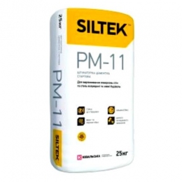 SILTEK PМ-11 Штукатурка цементна стартова, для ручного та машинного нанесення, 25кг.