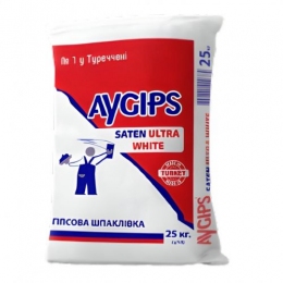 Гіпсова шпаклівка Aygips Saten Ultra White, 25 кг