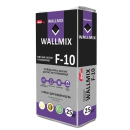 Wallmix F-10 Клей для приклеювання мінеральних плит плит та систем теплоізоляції, 25кг