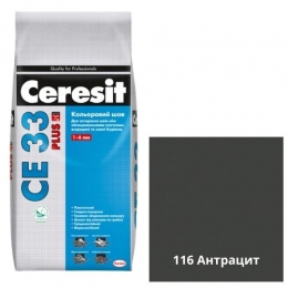 Затирка для плитки Ceresit CE 33 Plus Антрацит, 2кг