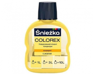 Пигмент Colorex Sniezka желтый 100 мл