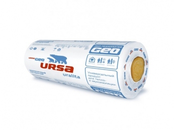 URSA (УРСА) GEO М-11 BIG ROLL Мінеральна вата 12 м.кв (10000х1200х100 мм) пак 1,2 м.куб/ в палеті 24 шт