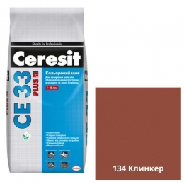Затирка для плитки Ceresit CE 33 Plus Клинкер, 2кг