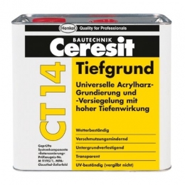 Грунтовка Ceresit CT-14 глубокопроникающая на растворителях, 5л.