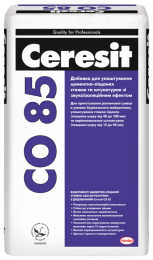 Ceresit (Церезит) CO 85 Добавка для влаштування цементно-піщаних стяжок та штукатурок зі звукоізоляційним ефектом, 25 кг