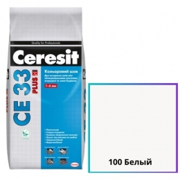 Затирка для плитки Ceresit CE 33 Plus Белый, 2кг